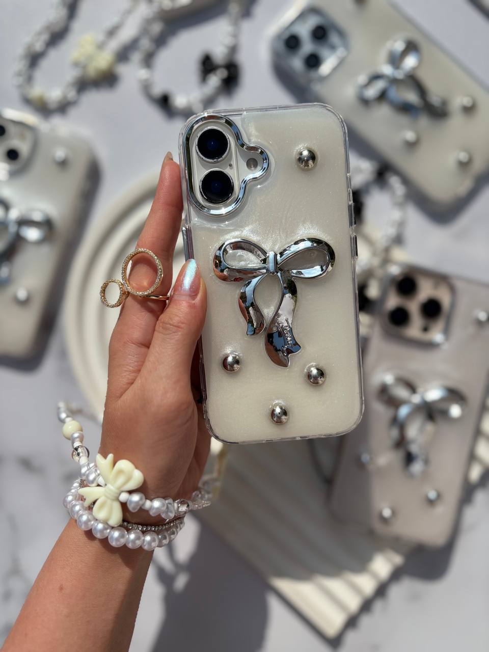 قاب اونیکس‌ پاپیون🩶😍 ✨(بدون آویز)
